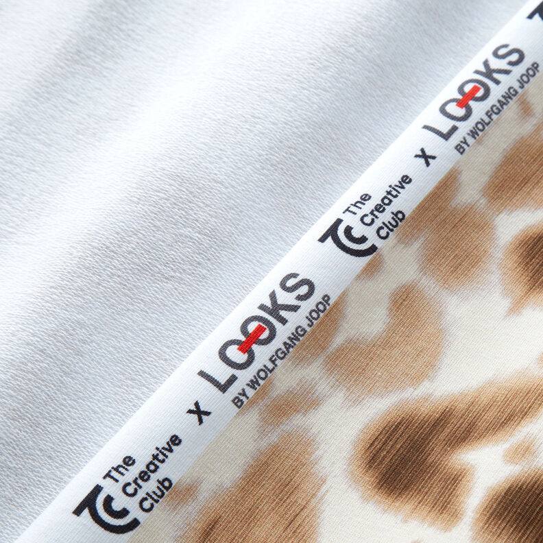 GOTS French Terry Batik luipaardpatroon | TCC x LOOKS by Wolfgang Joop – reekalf/creme,  image number 4