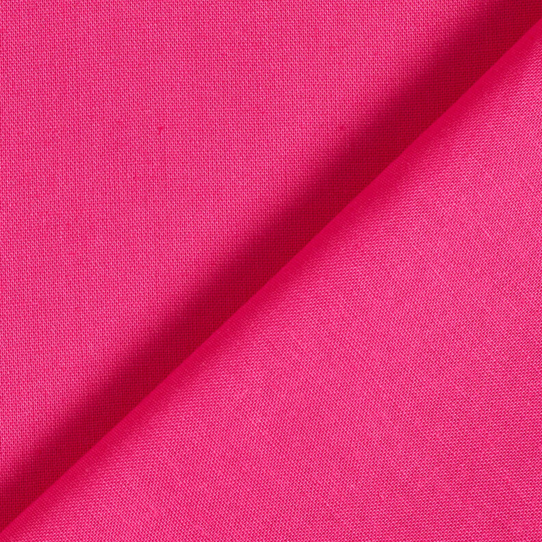 Katoenen stof Cretonne Effen – intens roze, image number 3