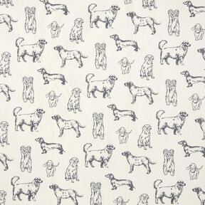 Decostof Canvas Honden – creme/grijs, 