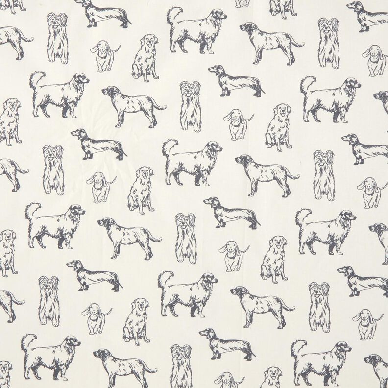 Decostof Canvas Honden – creme/grijs,  image number 1