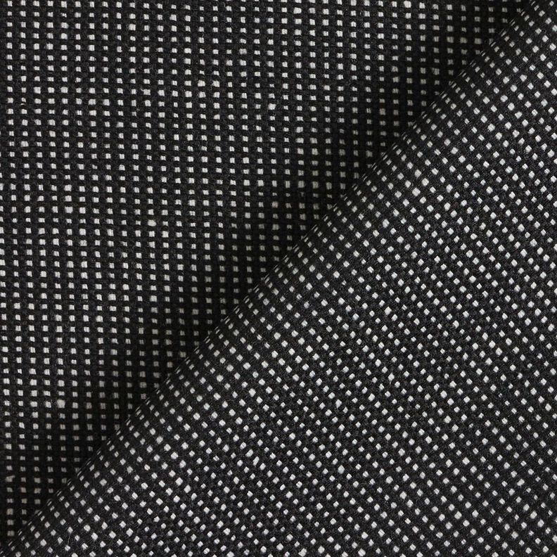Wollen doek miniruitjes – zwart/wit,  image number 3