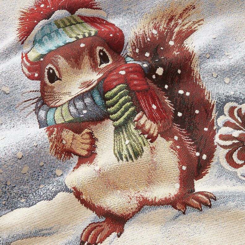 Decopaneel Gobelin schattige eekhoorn – lichtbeige/brons,  image number 2