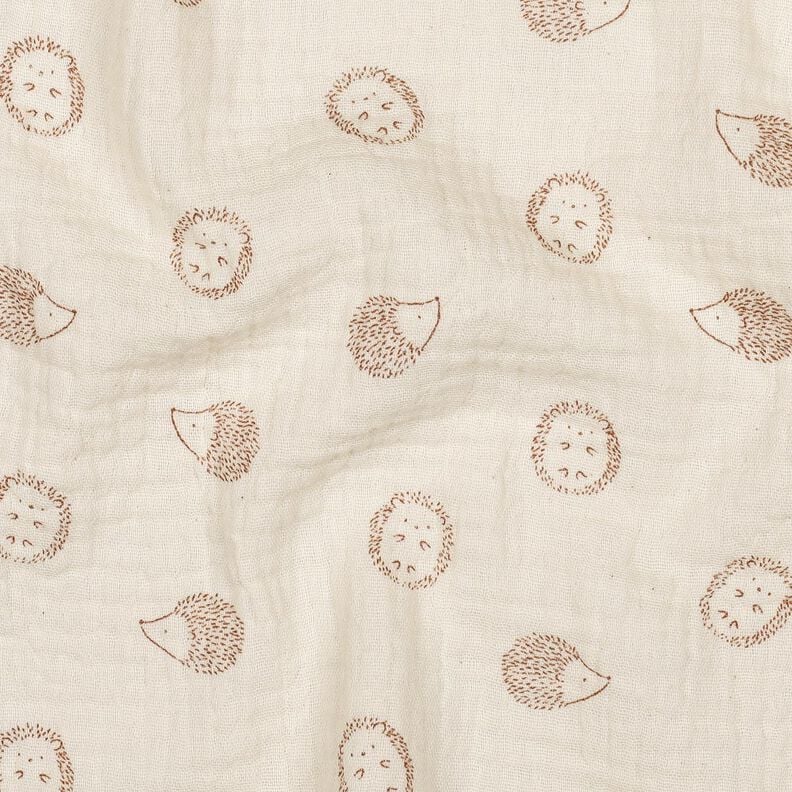 Mousseline/dubbel gehaakte stoffen Egels | Poppy Fabrics – natuur/lichtbruin,  image number 2