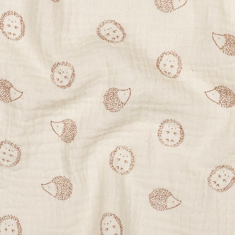 Mousseline/dubbel gehaakte stoffen Egels | Poppy Fabrics – natuur/lichtbruin, image number 2