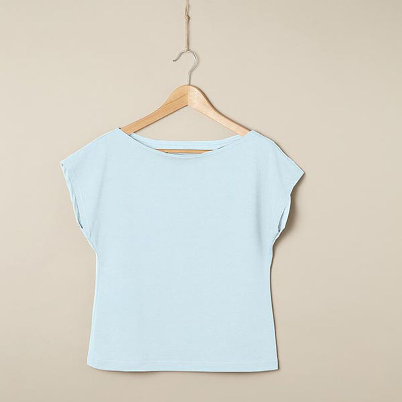 Katoenjersey Medium effen – lichtblauw,  image number 6