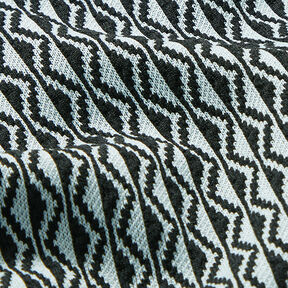 Romanietjersey zigzag – lichtblauw/zwart, 