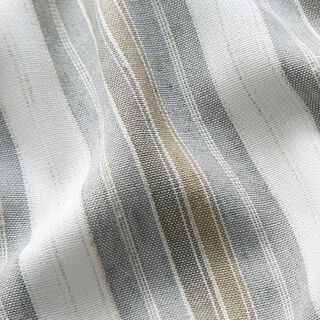 Linnen-viscosemix onregelmatige strepen – beige/grijs, 