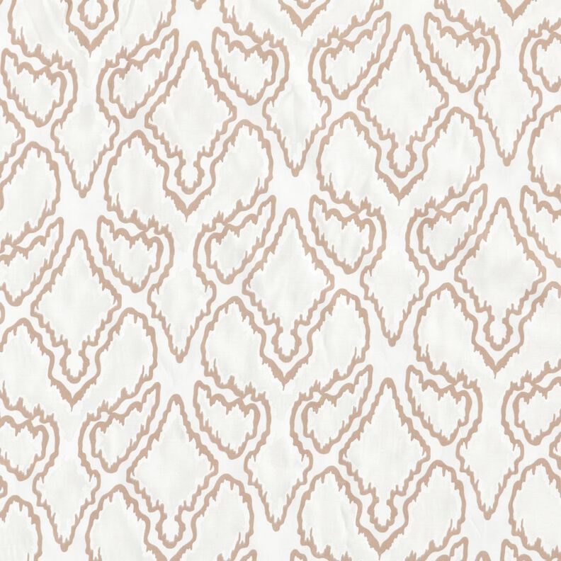 Katoenen stoffen slangenlijnen – beige/donkerbeige,  image number 1