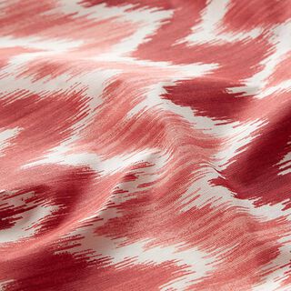 Gecoate katoen Ikatprint – rood/wit, 