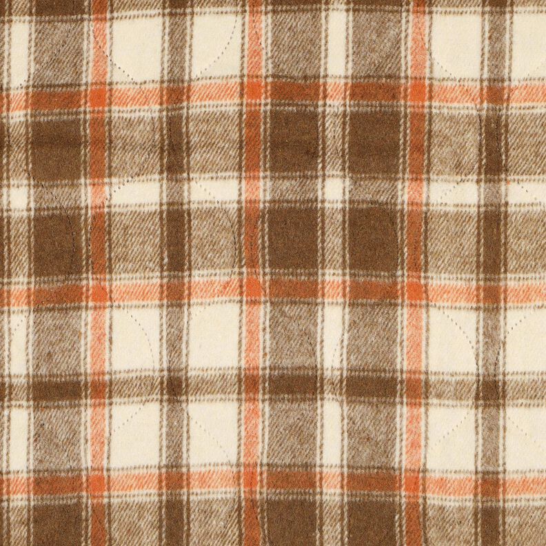 Doorgestikte stof Flanel Ruit | Poppy Fabrics – beige, image number 1