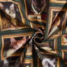 Decostof Half panama Katten portretten – donkergroen/goud,  thumbnail number 3
