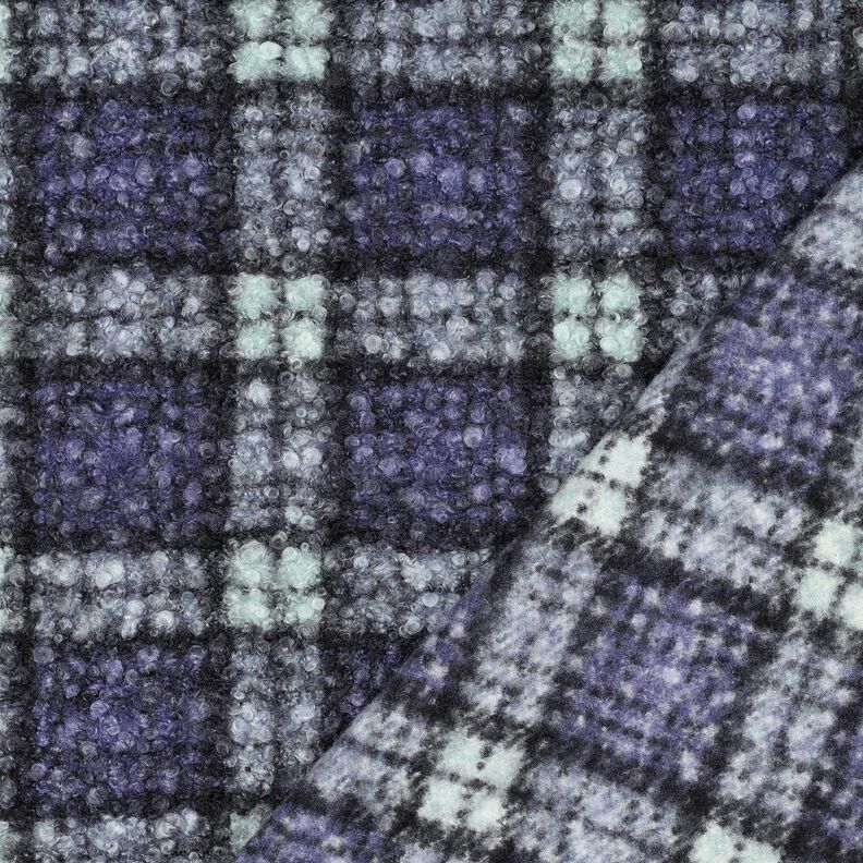 Tricot bouclé Ruit – lila/licht mint, image number 4