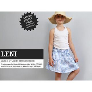 LENI - minirok voor meisjes met zakken of strepen op de zoom, Studio Schnittreif  | 98 - 152, 