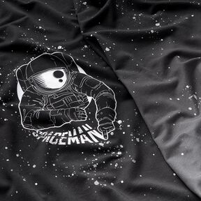 French Terry Panel Spaceman | Glitzerpüppi – zwart/wit, 