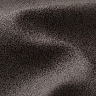 Bekledingsstof Imitatieleer fijn patroon – zwartbruin, 