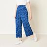 Viscose crêpe abstracte bloemen – marineblauw/koningsblauw,  thumbnail number 5