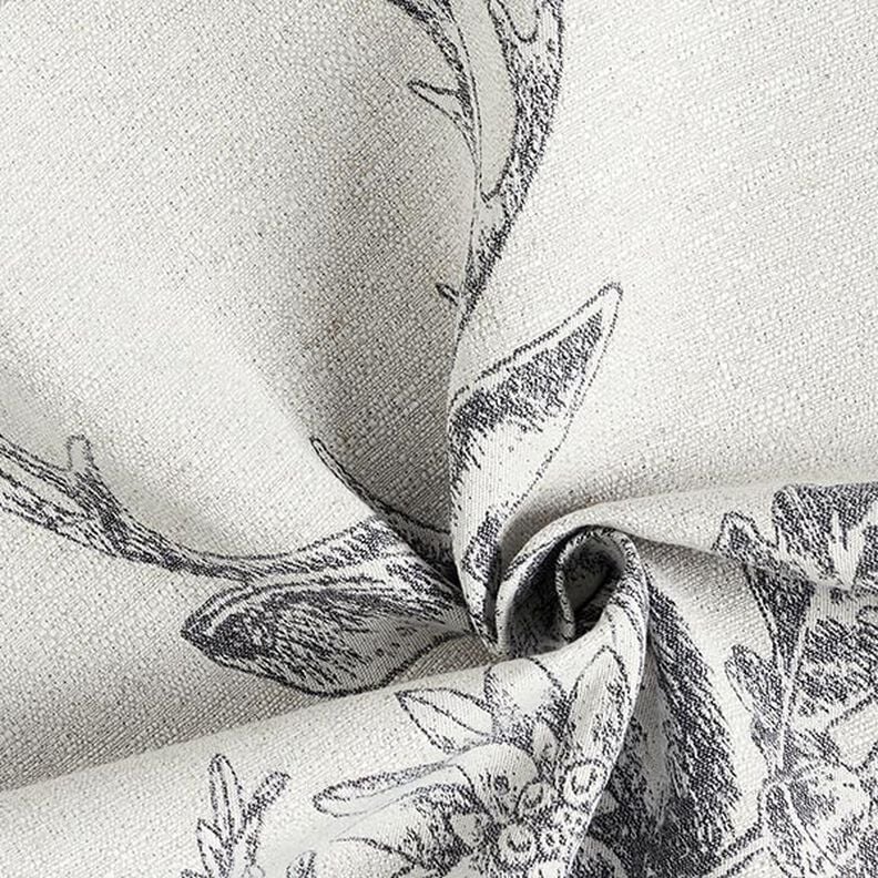 Decopaneel Gobelin Herten met edelweiss – grijs,  image number 3