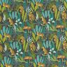 Decostof Katoenpopeline Luipaarden in de jungle – groen/geel,  thumbnail number 1