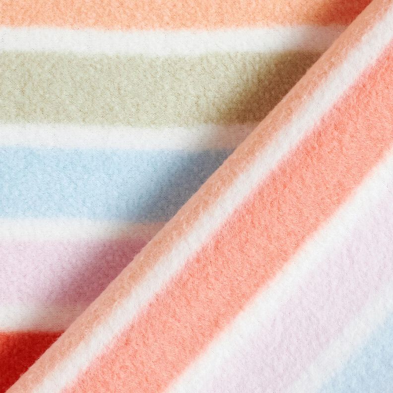 antipilling fleece kleurrijke strepen – wit,  image number 4