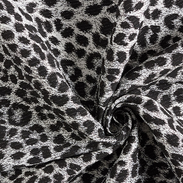Strechjaquard luipaardpatroon – grijs/zwart,  image number 3