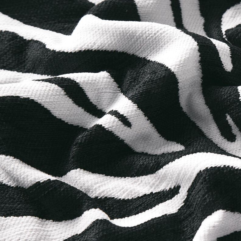 Bekledingsstof Jacquard Zebra – wit/zwart, image number 6