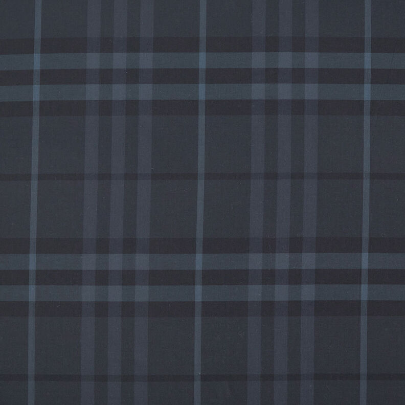 Overhemdstof tartan ruit – nachtblauw/zwart,  image number 1