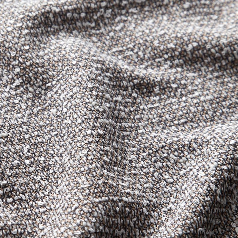 Gebreid bouclé melange – donkerbeige/nachtblauw,  image number 2