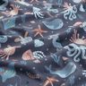 Katoenjersey schattige zeedieren Digitaal printen | Poppy Fabrics – nachtblauw,  thumbnail number 2