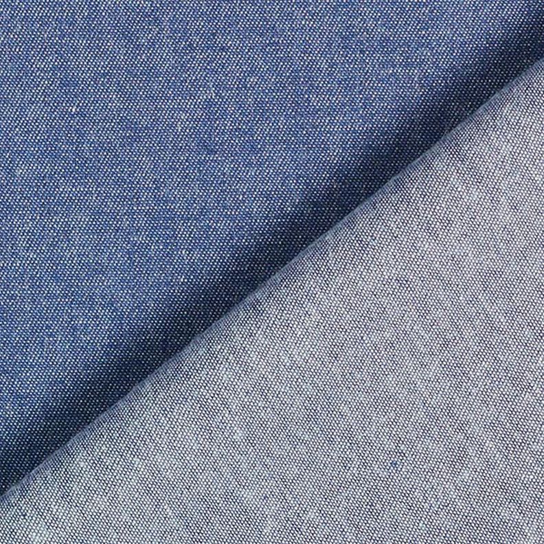 Katoen chambray jeanslook – marineblauw,  image number 3