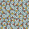 Viscosecrêpe retro diamanten – petroleum/ecru,  thumbnail number 1