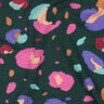 GOTS Katoenjersey Animal | Nerida Hansen – donkergroen/perzik sinaasappel,  thumbnail number 2