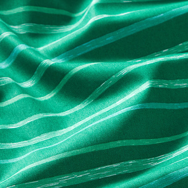 GOTS Katoenpopeline skribbel-look strepen | Tula – groen,  image number 2