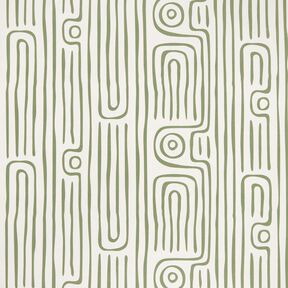 Decostof Half panama abstract gestreept patroon – pijn/natuur, 