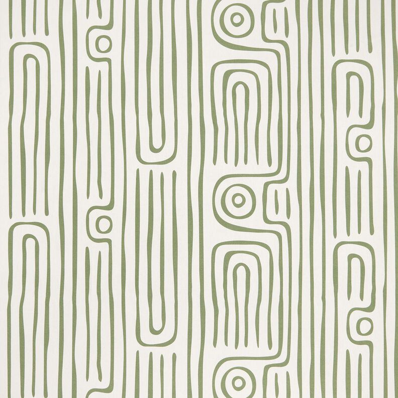 Decostof Half panama abstract gestreept patroon – pijn/natuur,  image number 1