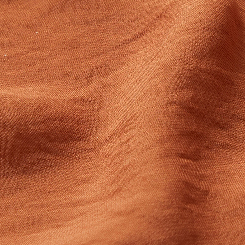 Lichte blousestof krinkel effen – brons, image number 2