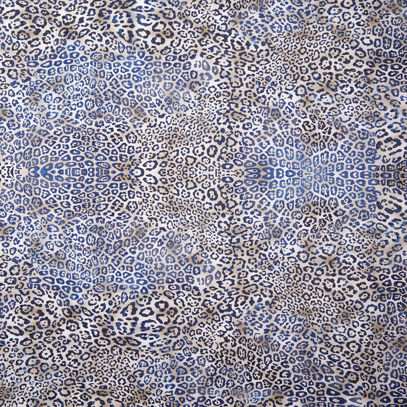 GOTS Katoenpopeline Luipaardpatroon | TCC x LOOKS by Wolfgang Joop – indigo/licht taupe,  image number 1