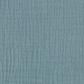 GOTS Drielaagse katoenen mousseline – petroleum, 