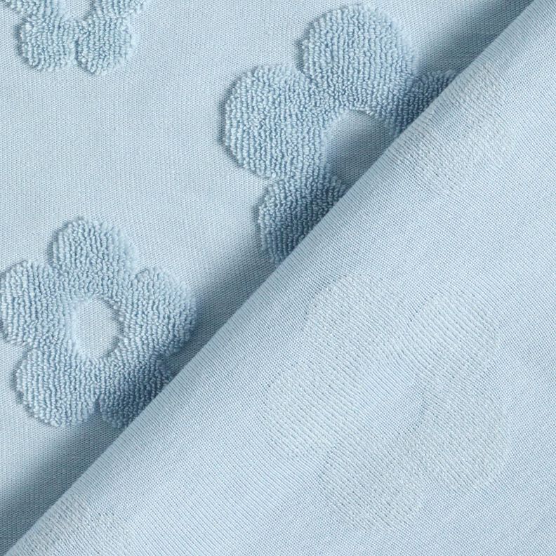 Badstof jersey Bloemen – zilverblauw, image number 4