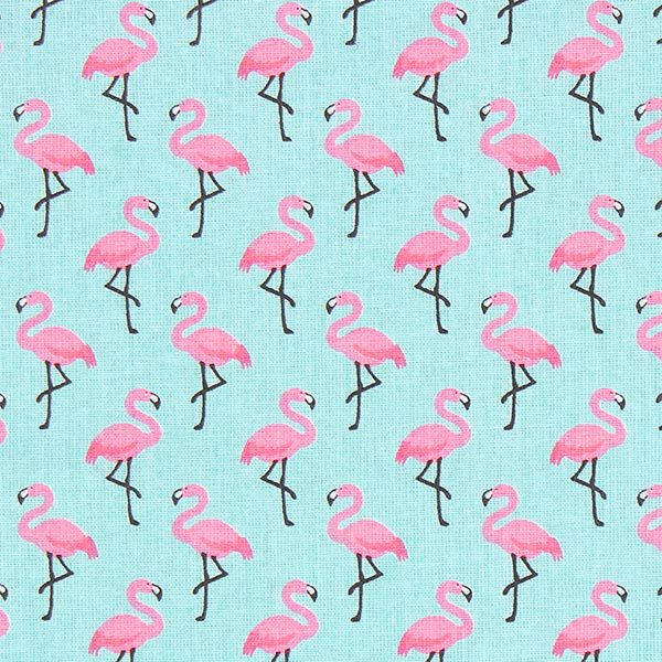 Cretonne Flamingo 3 – turkoois,  image number 1