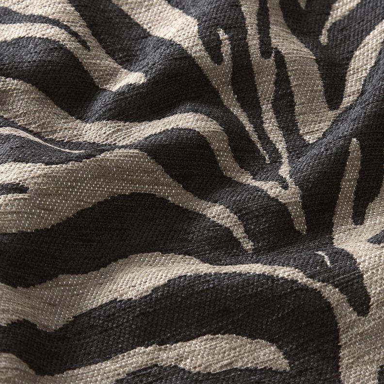 Bekledingsstof Jacquard Zebra – kaki/zwart, image number 6