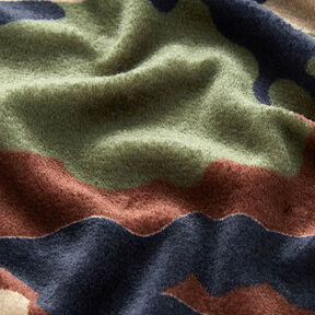 Gezellige fleece Camouflage – licht taupe/donkergroen, 