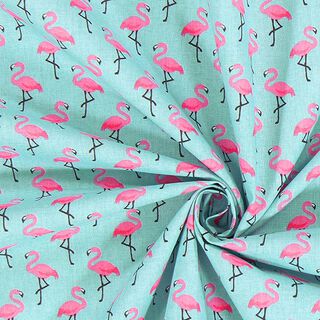 Cretonne Flamingo 3 – turkoois, 