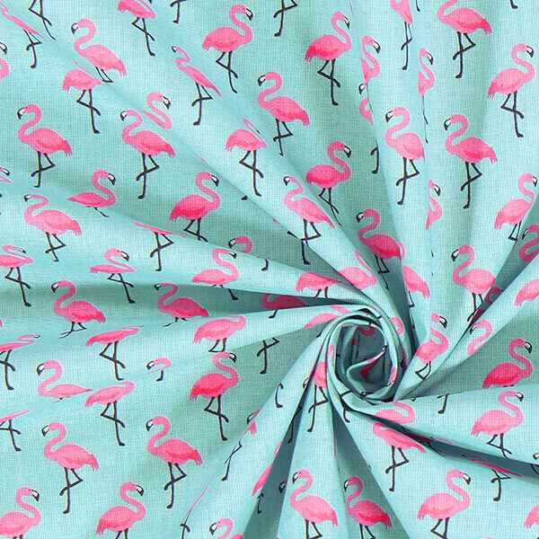 Cretonne Flamingo 3 – turkoois,  image number 2
