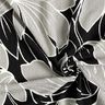 Stretch crêpe grote bloemen – zwart/lichtgrijs,  thumbnail number 3