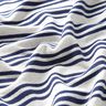 Viscosejersey onregelmatige glitterstrepen – ecru/marineblauw,  thumbnail number 2