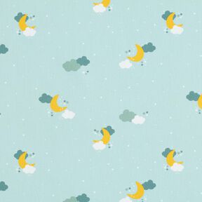 Katoenpopeline Sterrenhemel – licht mint, 