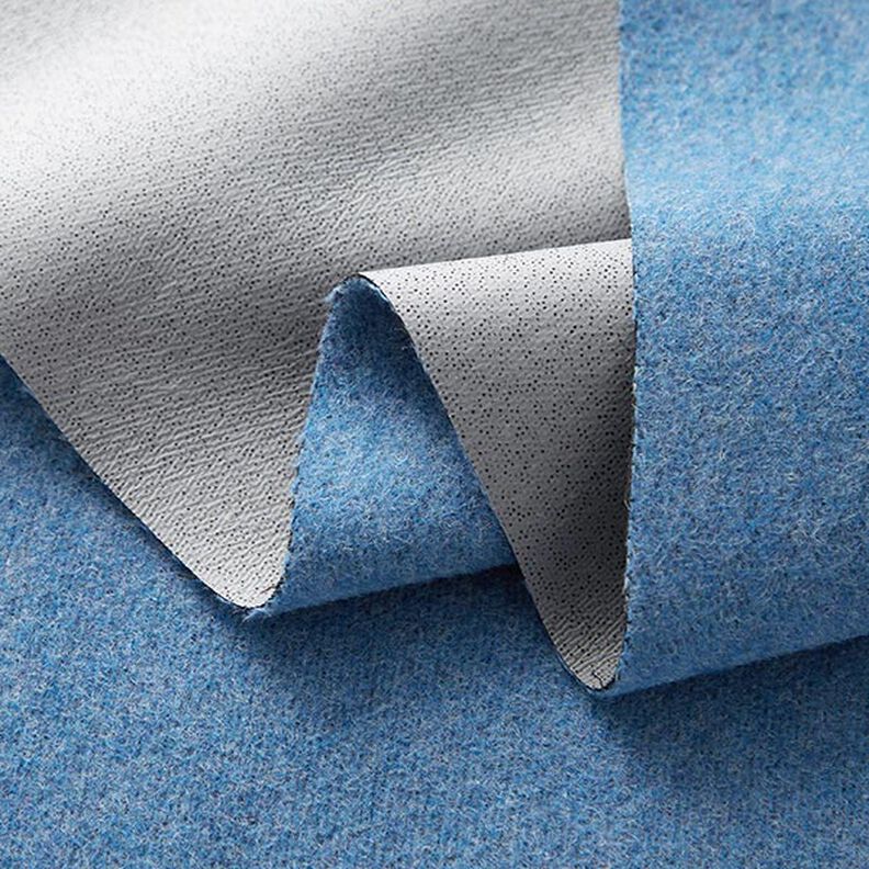 Waterafstotende effen wollen stof – stralend blauw,  image number 3