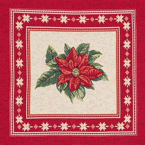 Decostof tapijtstuk Kerstster – rood, 