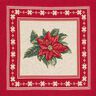 Decostof tapijtstuk Kerstster – rood,  thumbnail number 1