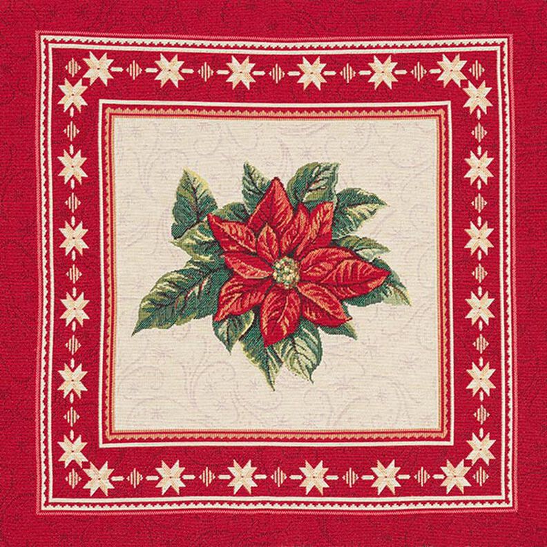 Decostof tapijtstuk Kerstster – rood, image number 1